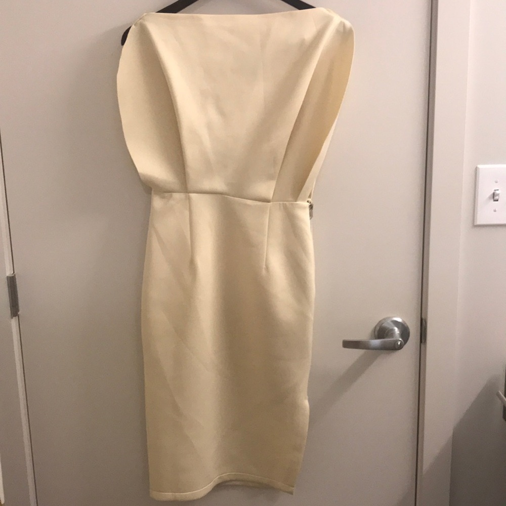 Cream Open side dress